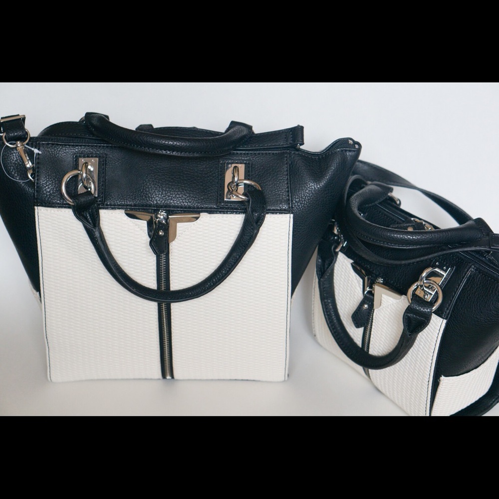 Black and White Danielle Nicole “Alexa” tote